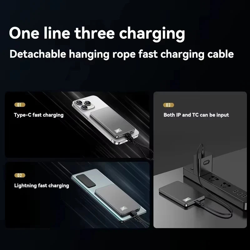 Lenovo 500000mAh Wireless Magnetic Power Bank PD22.5W Super Fast Charging External Battery for Magsafe For iPhone Huawei Samsung