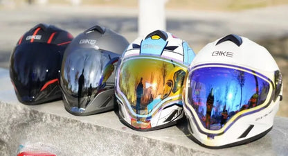 Qike FP02 Motorcycle Helmet Flip Up Helmet Qike FP02 Visor QIKE Prats Dual Visor Casque Moto Street Bike Long Visor Casco Moto