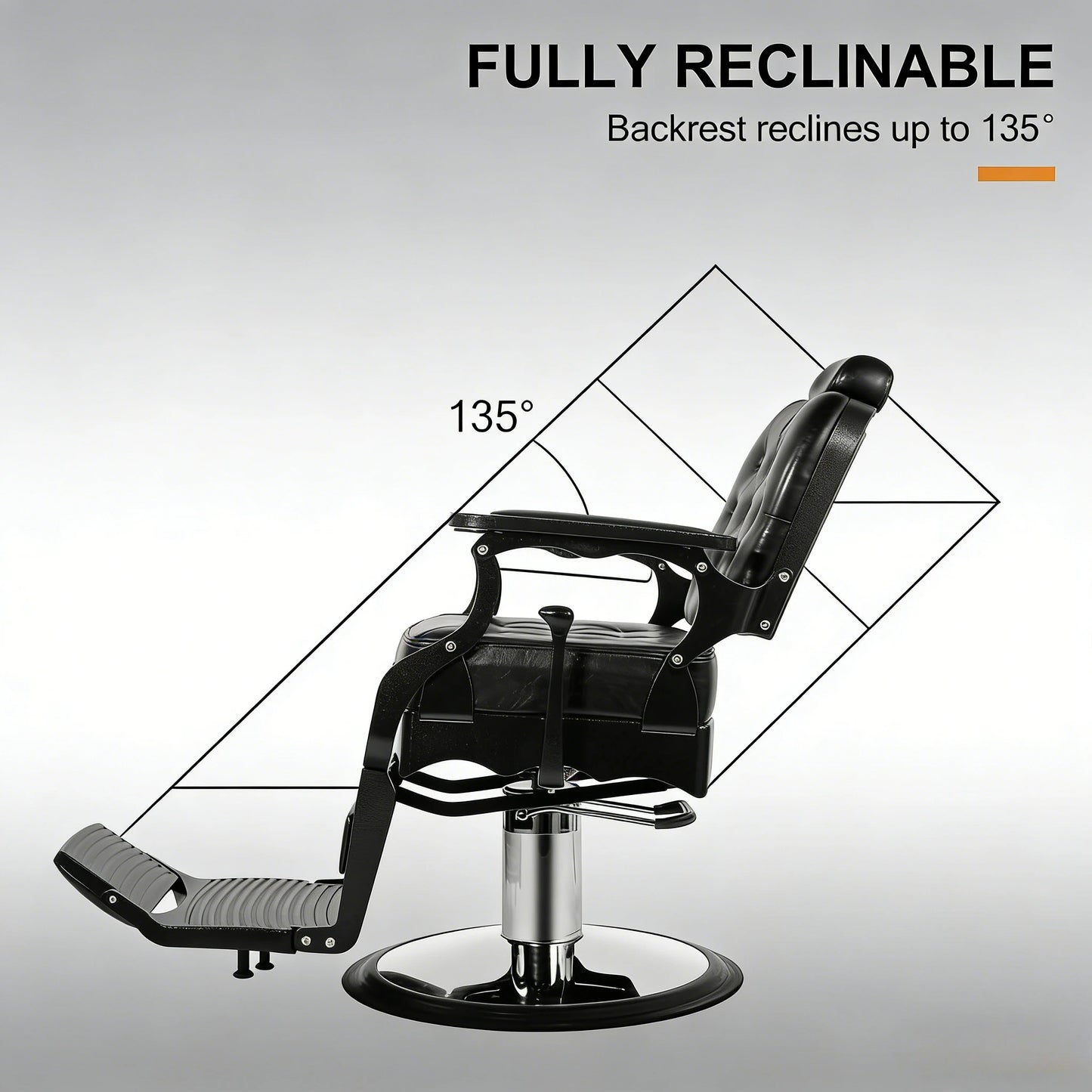 Artist Hand Barber Chair, Hair Salon Chair, Heavy Duty Barber Chair for Barbershop, Tattoo Massage, Beauty Spa,Customized