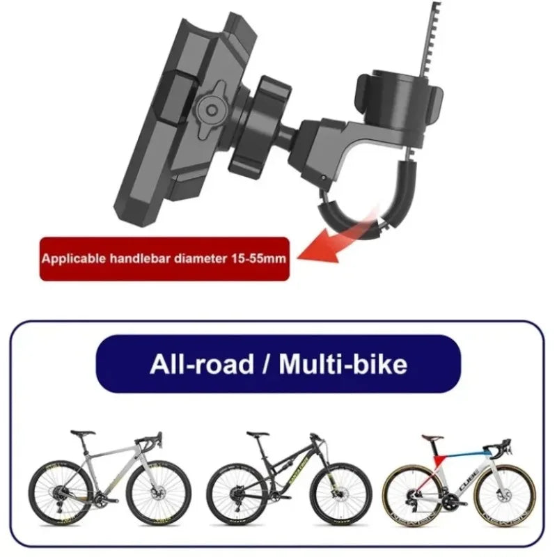 Shockproof Phone Holder for Road Mountain Riding for Bike Motorcycle Handlebar Bicycle 360° Rotating Navigation Mount Bracket