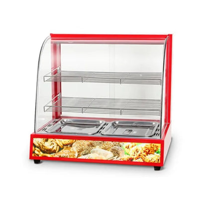 Heating Display Cabinet Food Warmer Stainless Steel Commercial for Bread Warmers Pizza Warmers Global Cuisine Open Front Access