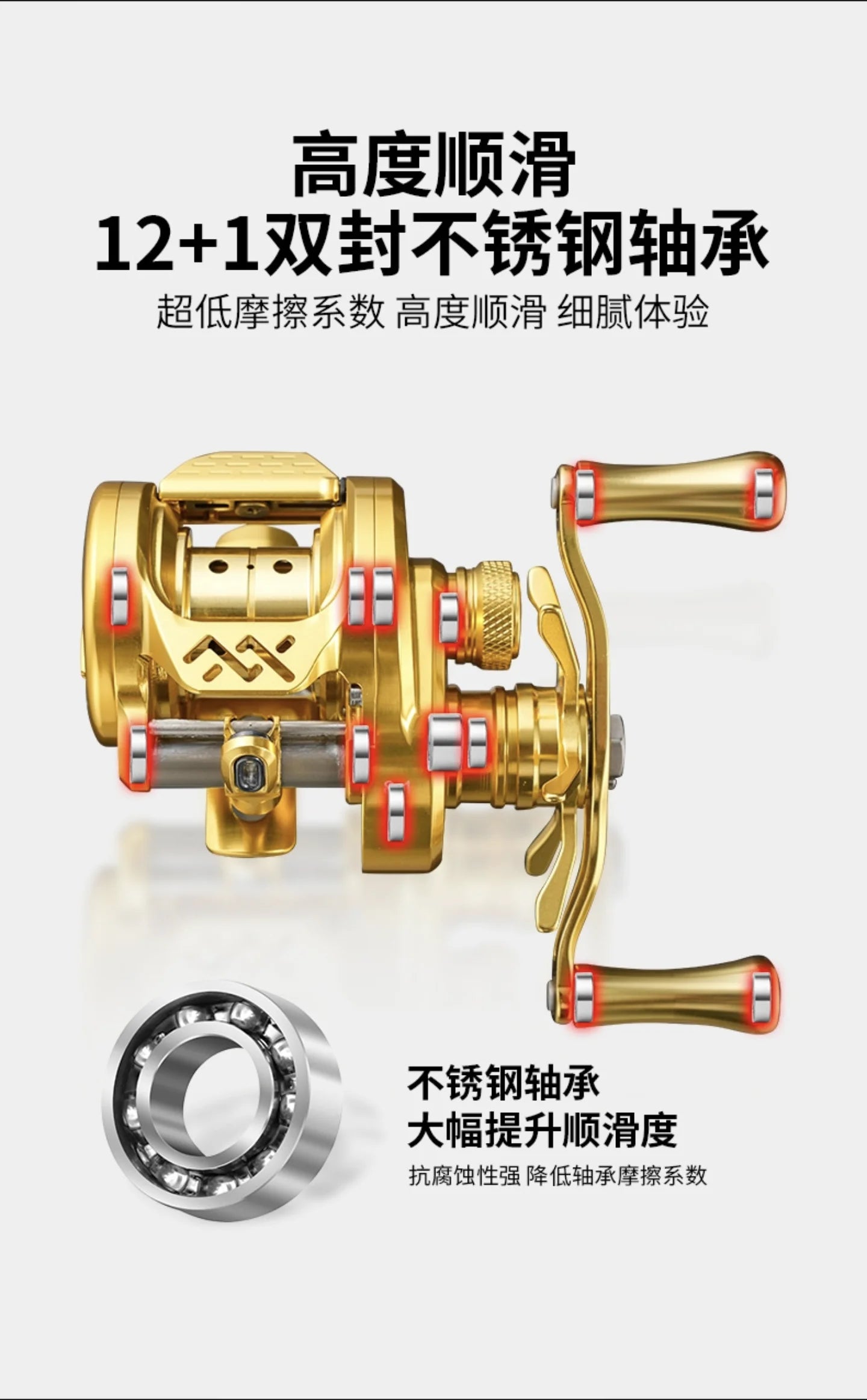Takizawa Longze B51mc BFS Baitcasting Reel Ultralight Magnetic Drum Reel Full Metal Cnc Micro Object Baitcaster Fishing Reel Gea