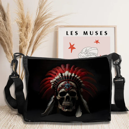 Stylish Skull Print Crossbody Bag Shoulder Bags Large Capacity Women Handbag Portable Storage Bag Messenger Bag Gift