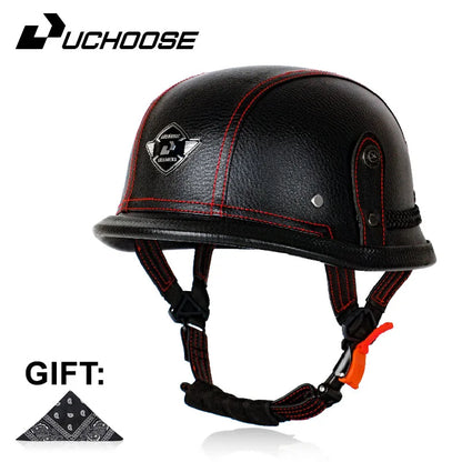 Casco abierto Vintage certificado DOT, Casco de cara abierta para motocicleta, Casco Retro 3/4, Casco de crucero, Casco para Mot