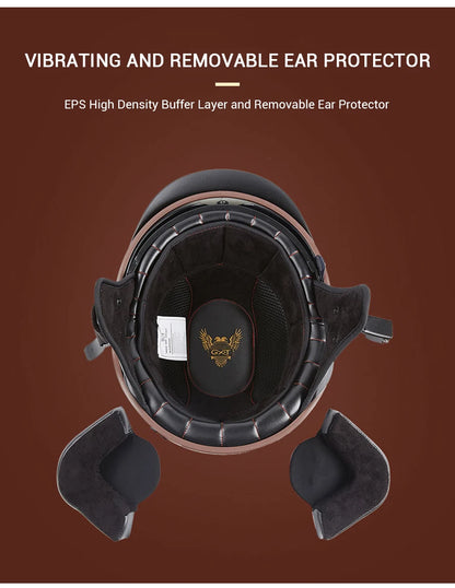 DOT Certification Motorcycle Helmet Retro Motocross Half Helmet Open Face Scooter Biker Sunshade Lens Summer Moto Men Helmet
