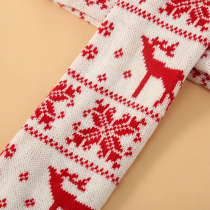 Christmas Socks for Women 2025 Limited Edition, Reindeer Snowflake Over The Knee Long Socks, Warm Festive Party Floor Socks