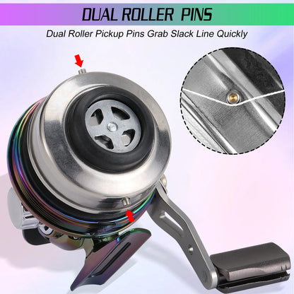 Sougayilang Colorful/Silver Fishing Reel 3.9:1 Gear Ratio&Double Roller Pin Paired with High Quality Ball Bearings Fishing Gear