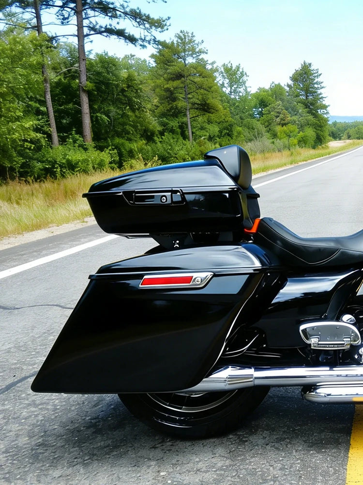 Motorcycle 10.7'' Trunk Rear Tour Luggage Storage For Harley Touring Road King Street Road Glide Electra Glide Standard 2014-25