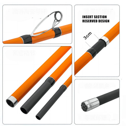 3.3M 3.6M 3.9M 4.2M Carp Rod 35kg Surf Fishing Rod Portable Travel Surf Spinning Rod 3 Piece Carbon Fiber Saltwater Fishing Pole