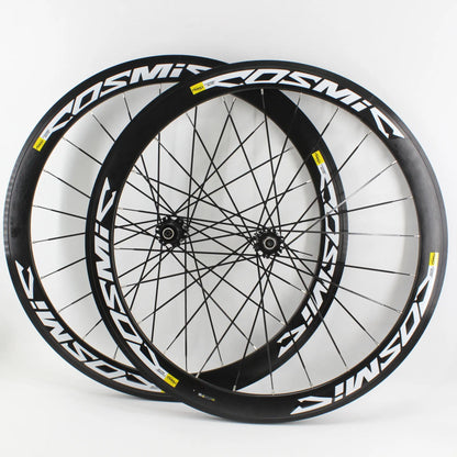 New White Black Gray 700C 50mm Road bike alloy bicycle wheelset clincher rims V Disc brake Thru Axle center lock hubs wheels