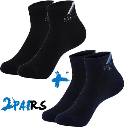 2 Pairs/Lot Running Socks Men Sport Outdoor Casual Cotton Red Stripes Compression Black Colorful Sock Male Gifts 21 Colors