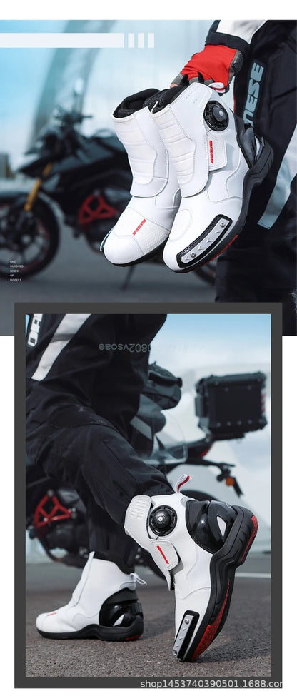 Motorcycle Boots Racing Off-road Shoes Breathable Non-slip High-top Motorcycle Professional Waterproof Mountain Bike Boots