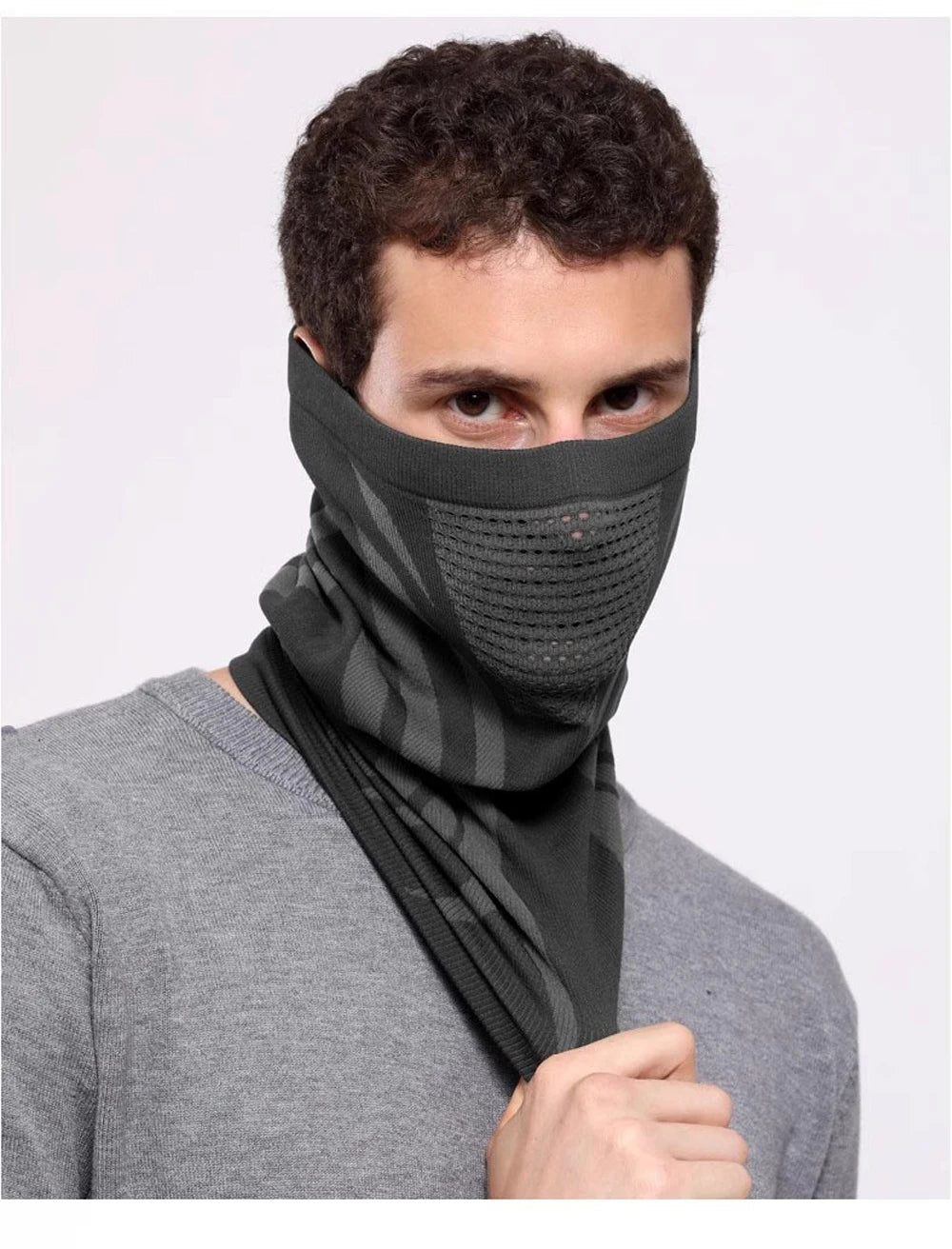 Windproof Warm Zebra Striped Face Mask/Scarf - Ideal for Motorcycle, Running, Skiing, Snowmobile - Winter Outdoor Protection