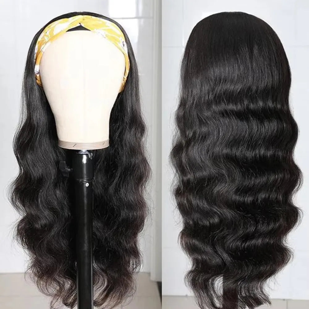 42 Inch Body Wave Headband Wig for Women Human Hair Glueless Wear and Go Glueless 100% Brazilian Virgin Human Hair 200 Density