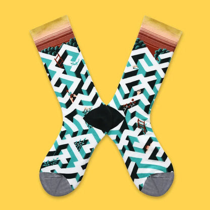2024 Autumn and winter new socks female French plant series in high tide women's socks  designer socks