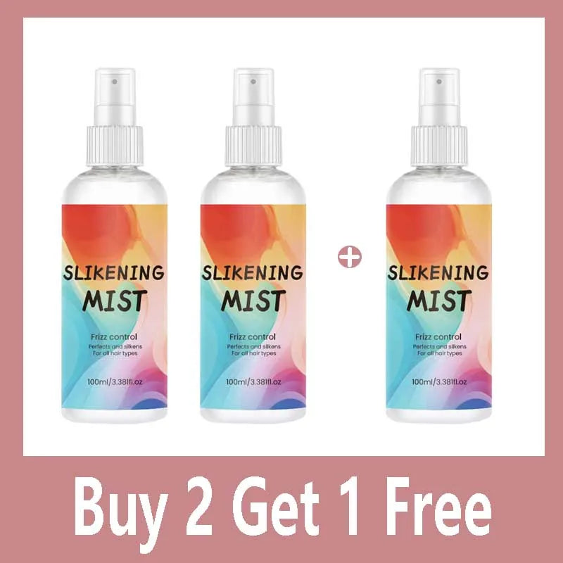 HAIR SILKENING SPRAY Silk Therapy Thermal Shield,tThermal-Pressing Product that Polishes, Silkens, and Smooths Curly Texture