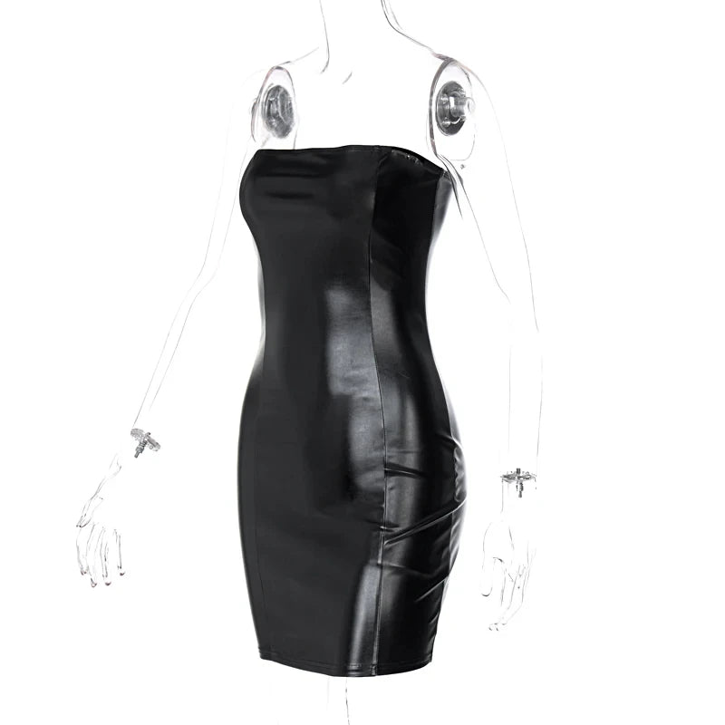 Hawthaw Women Fashion Party Club Streetwear Bodycon Black Mini Dress 2024 Summer Clothes