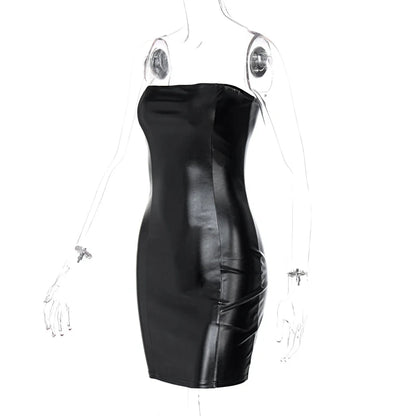 Hawthaw Women Fashion Party Club Streetwear Bodycon Black Mini Dress 2024 Summer Clothes