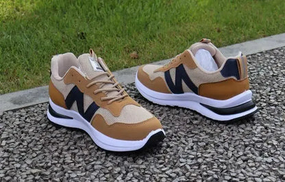 New Spring Autumn Men's Breathable Mesh Sports Shoes Korean Style Lightweight Casual Shoes Soft Bottom Running
