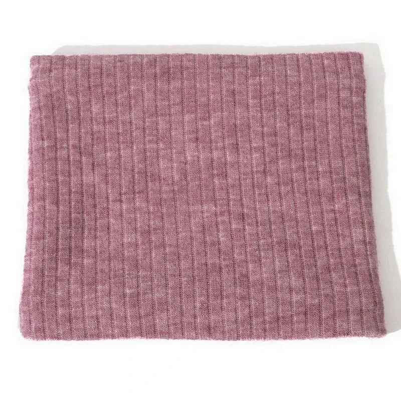 Winter Scarf for Men Fleece Ring Bandana Knitted Warm Solid Scarf Women Neck Warmer Thick Cashmere Hot Handkerchief Ski Mask