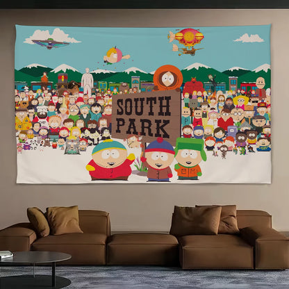 Cartoon S-South P-Park Cute Flag For Picnic Party Art Home Decoration Outdoor Camping Banner