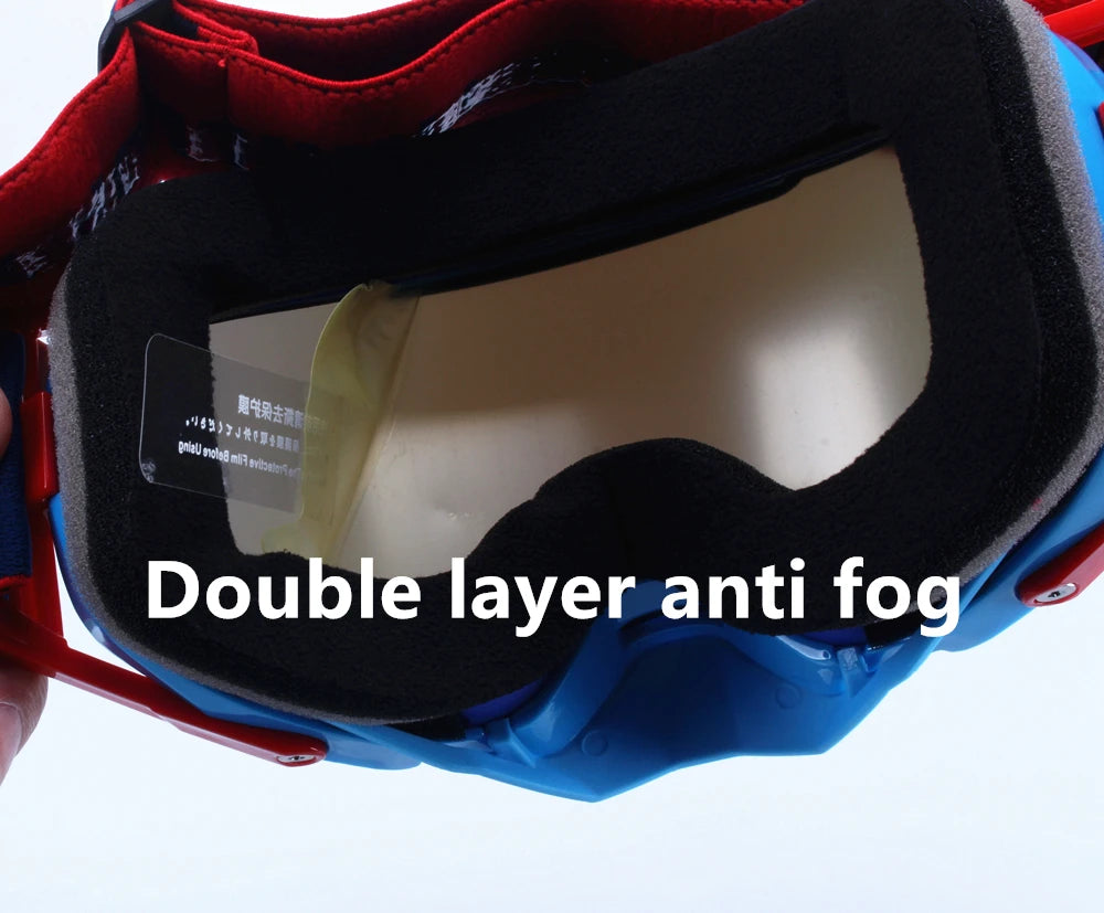 Men's Motocross Goggles 6.5 Double Layer Anti Fog Cycling Glasses Motorcycle Helmet Glasses Gafas Para Mask for Sports Outdoor