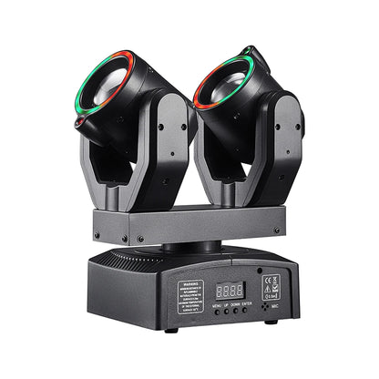 New Double Head Moving Head Beam Light With Aperture Remote Control DMX512 DJ Disco Bar Christmas Birthday Party Effect Light