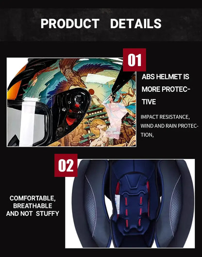 Adult Helmets For Motorcycle Full Face Helmet HD Visors Capacete De Moto Capacetes DOT Approved