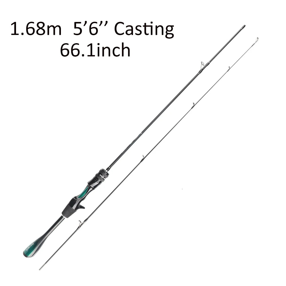 FISHINGFANS ORCA ULTRALIGHT UL SOLID TIP TAPERED HANDLE TROUT LAKE RIVER SPINNING CASTING FISHING ROD