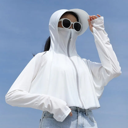 Summer Female Sun Protection Clothing UV Protection Long Sleeve Ladies Cloak Quick Dry Clothing Thin Jackets