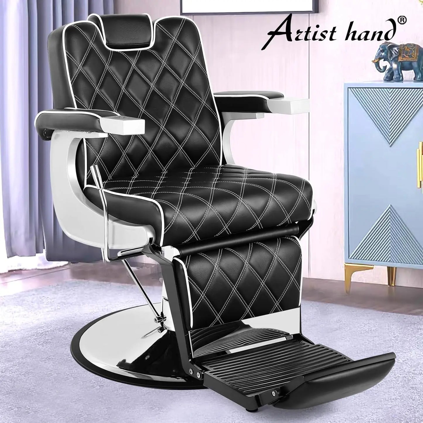 All Purpose Barber Wide Backrest Reclining Salon for Hair Stylist Tattoo Makeup Chair for Salon, Customized