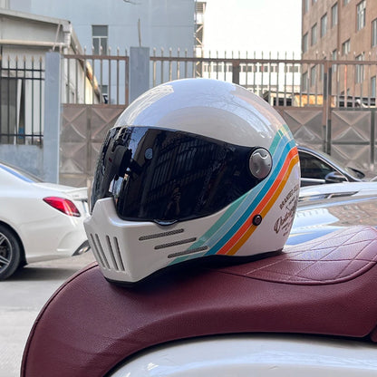 ORZ-728 Full Face casco moto Helmet Vintage Chopper Retro Helmet capacete de motocicleta modular helmet DOT