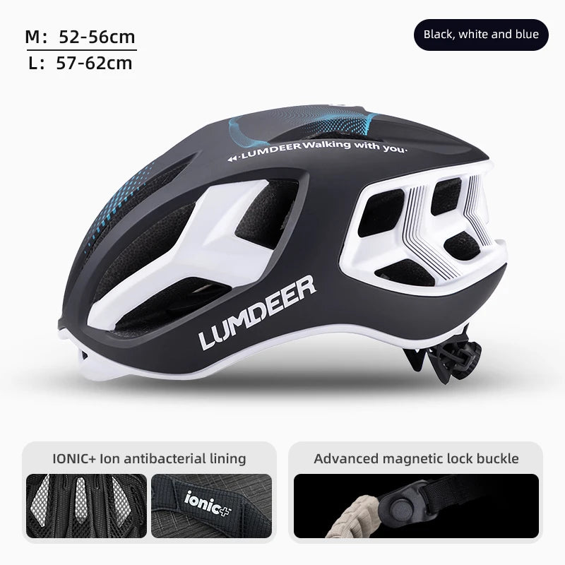 Eastinear new bicycle helmet ultra light breathable men and women outdoor sports cycling safety helmet with magnetic tail light