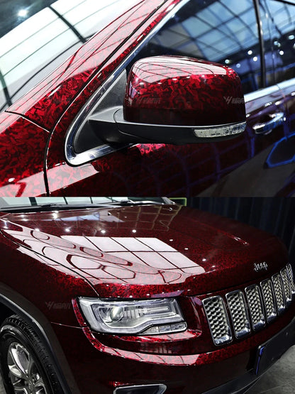 300cm*50/30cm High Glossy Black Gold Silver Red Forged Carbon Fiber Vinyl Wrap Film on the Hood Adhesive Vinyl for Car Stickers
