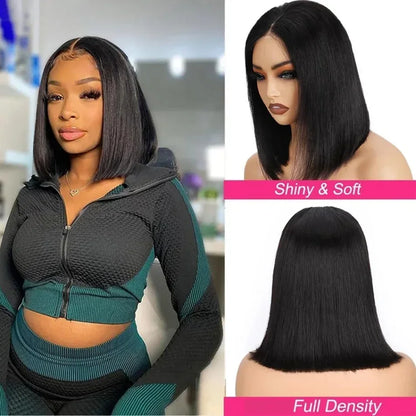 2026 Ready To Wear Glueless Bob Straight Wig Human Hair Wigs Short Bob No HD Lace Frontal Wig Closure Black Wigs For Women