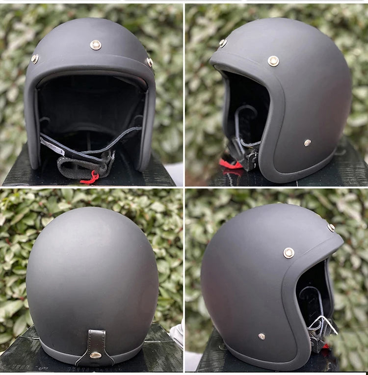 Retro 500TX Open Face Motorcycle Helmet Genuine Vintage Scooter Riding 3/4 Jet Casco DOT Approved Moto Capacete BLD