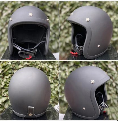Retro 500TX Open Face Motorcycle Helmet Genuine Vintage Scooter Riding 3/4 Jet Casco DOT Approved Moto Capacete BLD