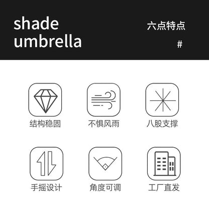 Outdoor parasol villa courtyard garden leisure home balcony sun protection waterproof cafe Roman umbrella wholesale