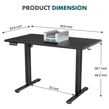 JHK Electric Adjustable Height Standing Computer Desk Ergonomic Sit Stand Up Down Computer Table Workstation For Home Office