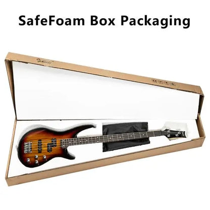 24 Frets Rosewood Fingerboard GIB Electric Bass Guitar Full Size 4 String Sunset Color
