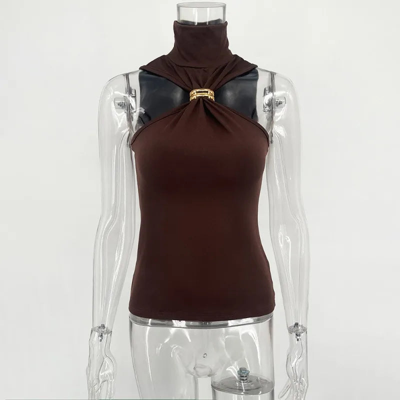 Tuularose Women Summer Tank Top Fashion Solid Sleeveless Strapless Tight T-Shirt Top Sexy High Street Vintage Vest Camisole 2025