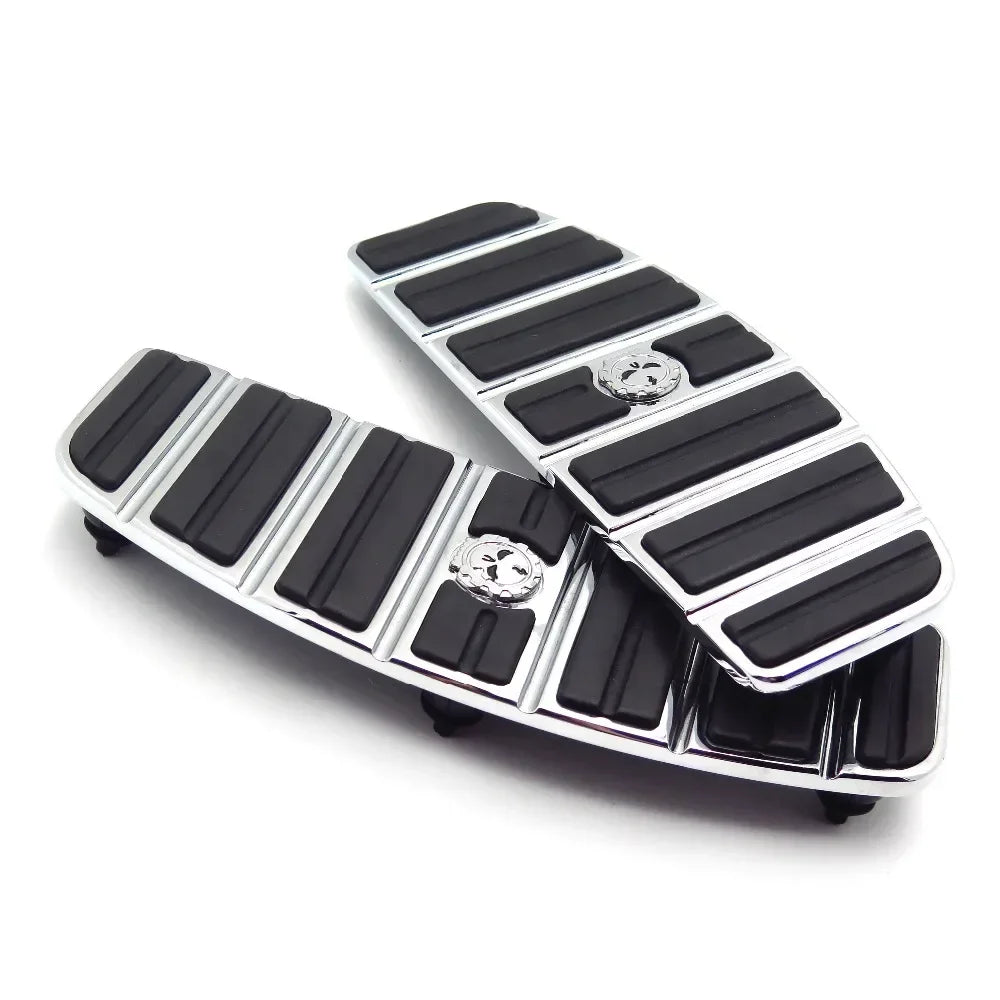 Skull Zombie Rider Motorcycle Footboard Insert Kit For 1980-Up Harley Davidson TOURING FLHT FLT FLTR FLHR FLHS SOFTAIL FLSTN