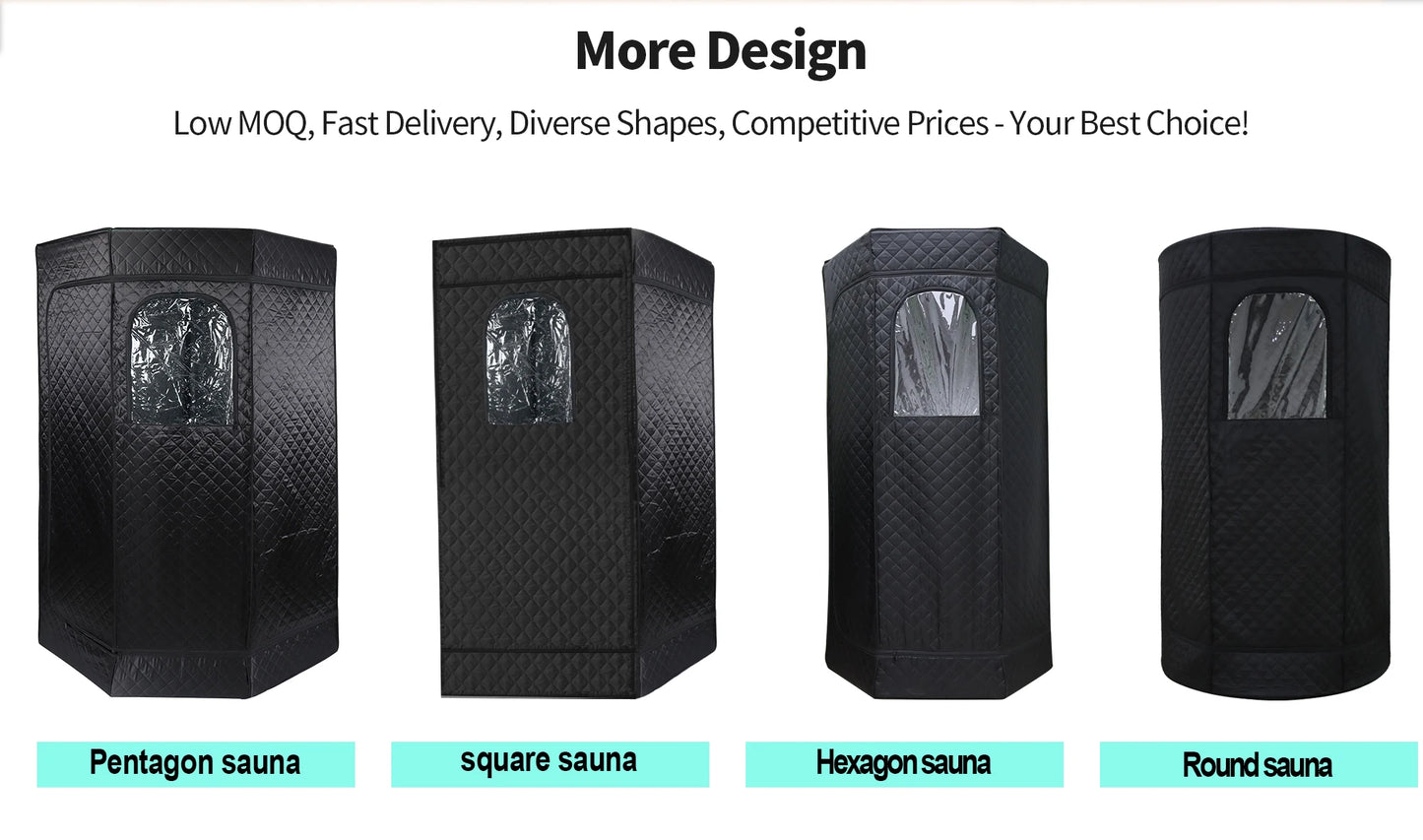 Ultimate Recovery Portable Spa Sauna Pod Red Light Steam Sauna Tent With Steamer Floor Mat Accessories