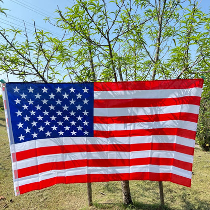 35.4X59 inch  American Flag Independence Day Outdoor USA Flag Waterproof Sewn Stripes Brass Grommets 90*150cm