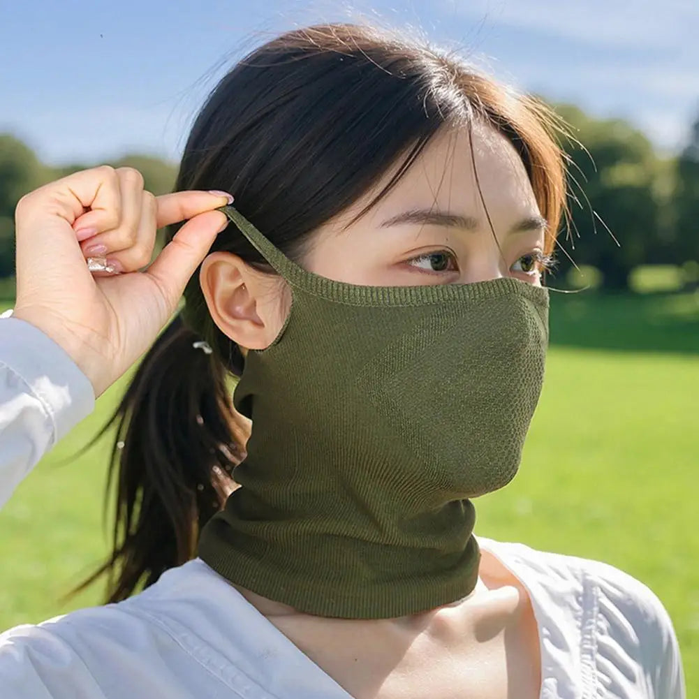 Cycling Face Mask Absorb Sweat Breathable Fishing Training Sport UV Face Scarf Neck Gaiter Summer Face Bandana Safety protection