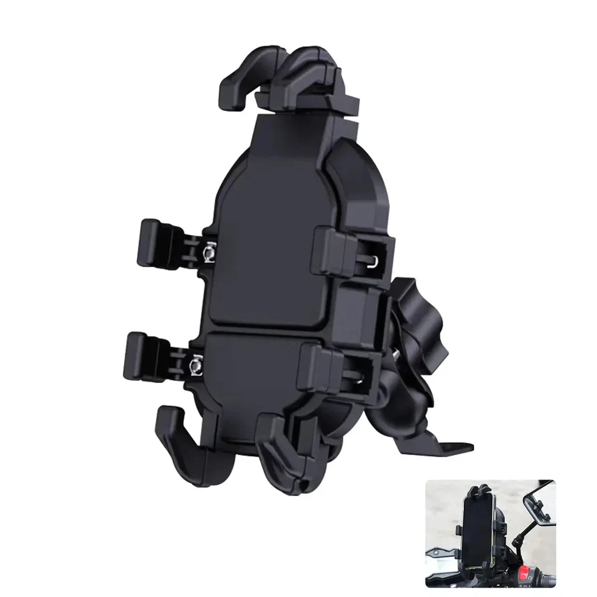 Shock Absorption Phone Holder for Motorcycle Bike Stable Anti-shake 360° Rotation Adjustment Moto Handlebar GPS Navigation Brack