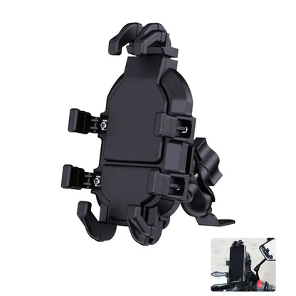 Shock Absorption Phone Holder for Motorcycle Bike Stable Anti-shake 360° Rotation Adjustment Moto Handlebar GPS Navigation Brack