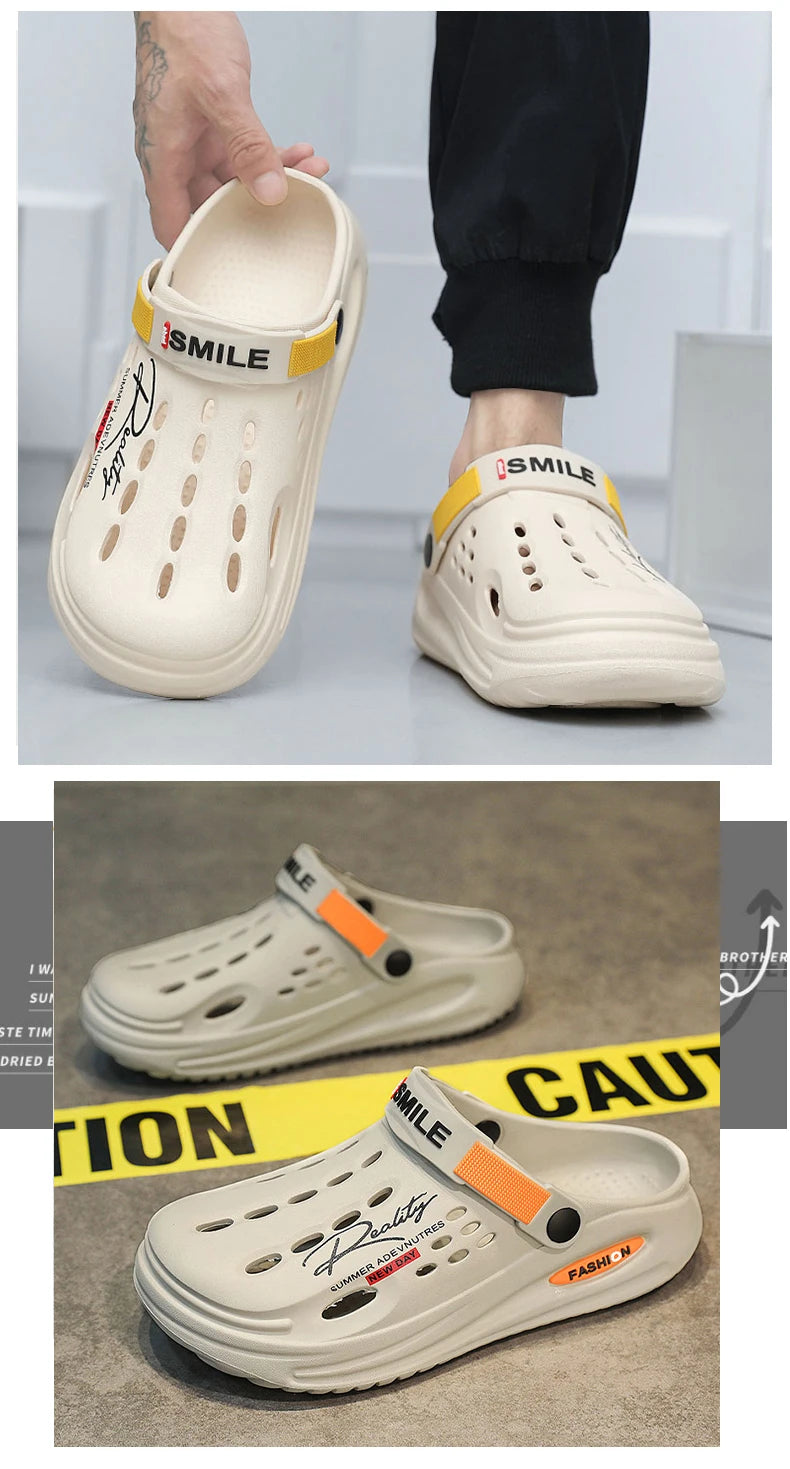 Men's Summer Sandals Non Slip Beach Slippers EVA Design Outdoor Slides Ultralight High Quality Sandals Fashion Garden Shoes