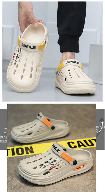 Men's Summer Sandals Non Slip Beach Slippers EVA Design Outdoor Slides Ultralight High Quality Sandals Fashion Garden Shoes