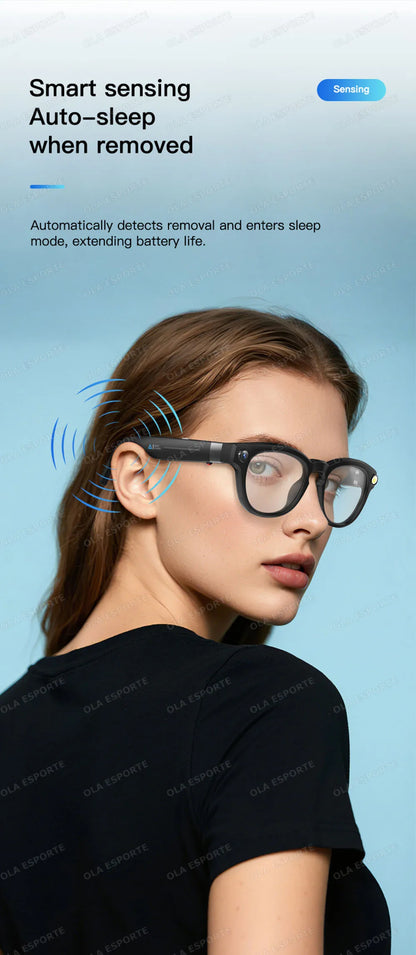 New AI Smart Glasses 4K HD Camera 32GB Memory BT Call Voice Assistant Translate Touch Control Music Player sunglasses Men Women